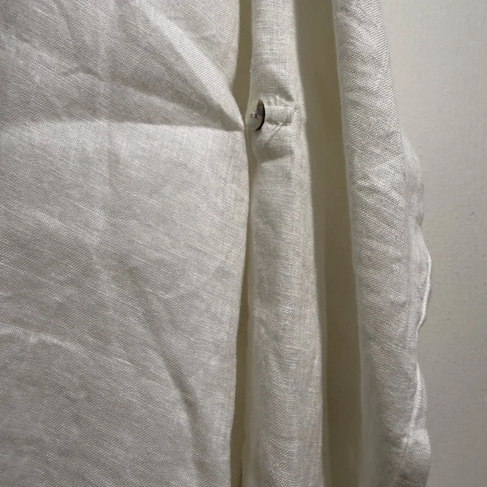 Classic White 100% Linen Women’s Shirt - Picture 4 of 4